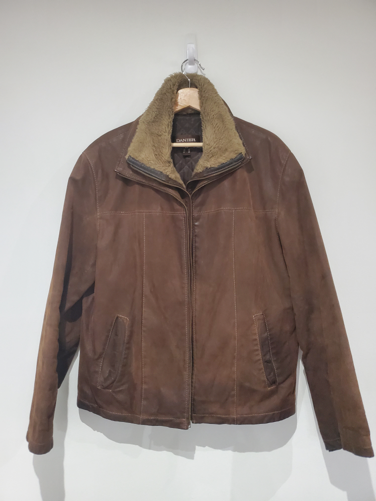 Danier Mens brown Suede jacket removeable liner thumbnail