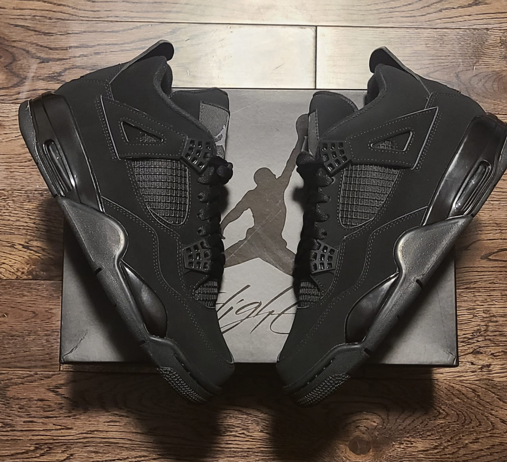 Jordan Retro 4 Black cat shoe Basketball Shoes thumbnail