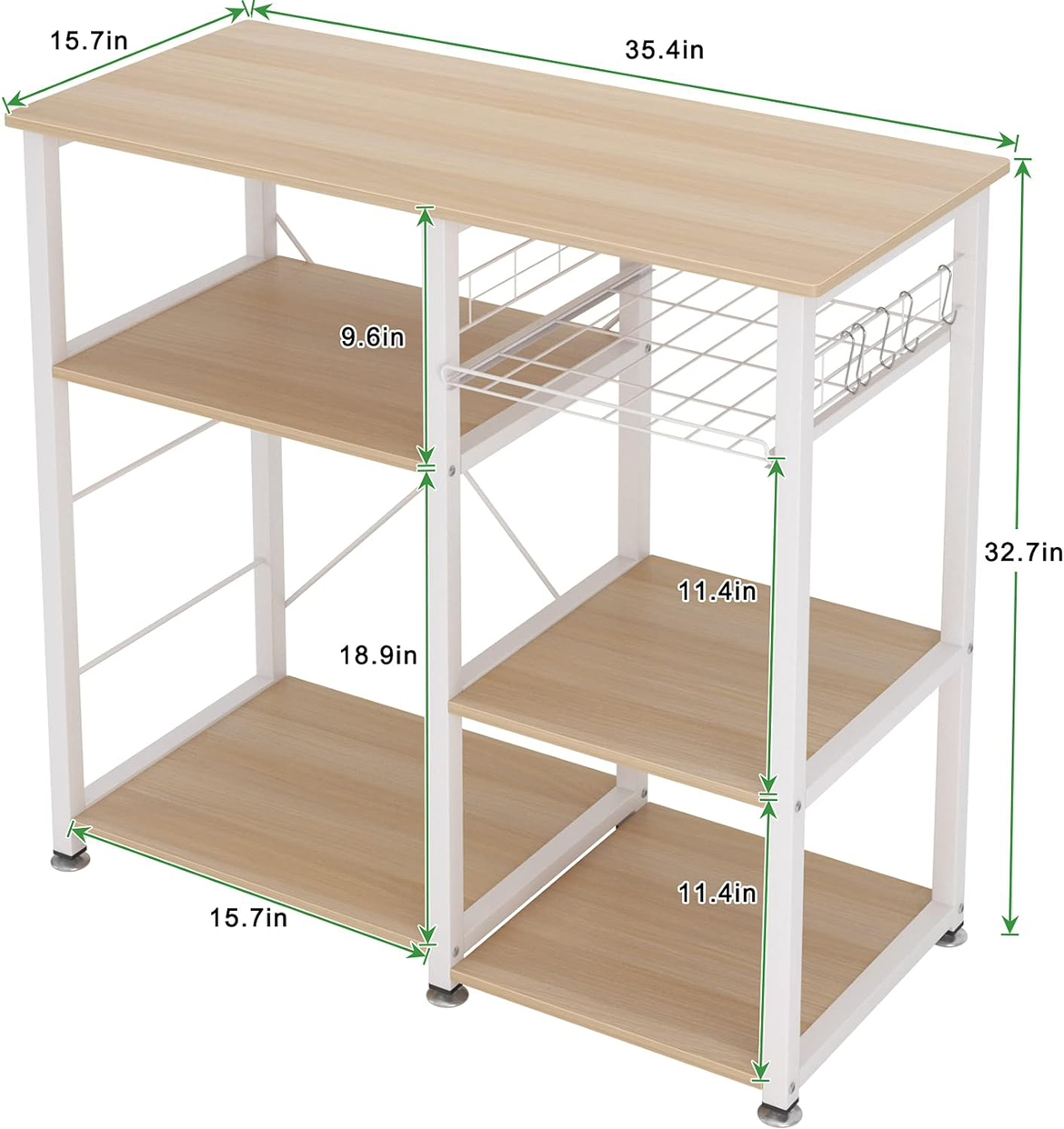 Kitchen Stand with Storage Shelf