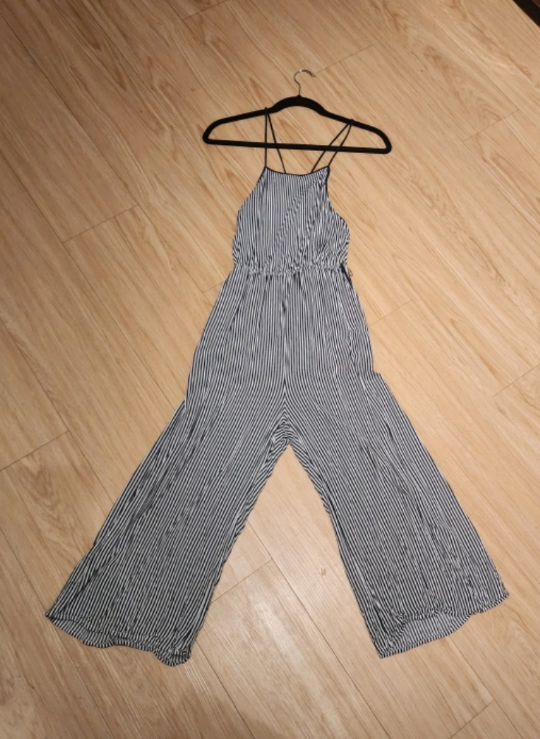 Pantsuit pinstriped POCKETS! size small thumbnail