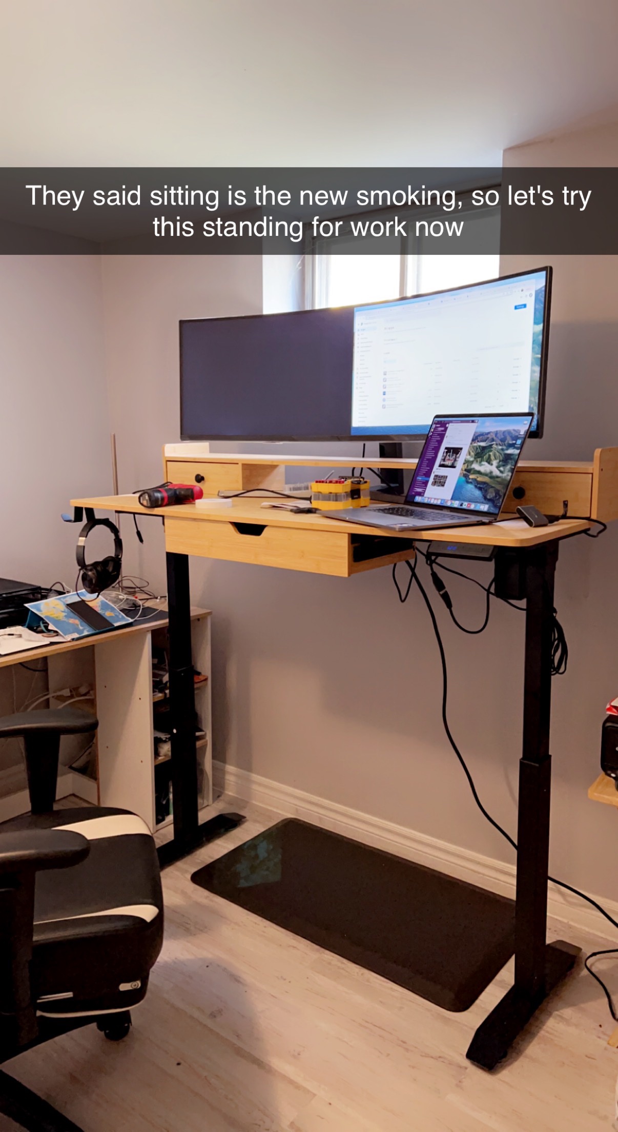 Sitting/Standing desk 55inch