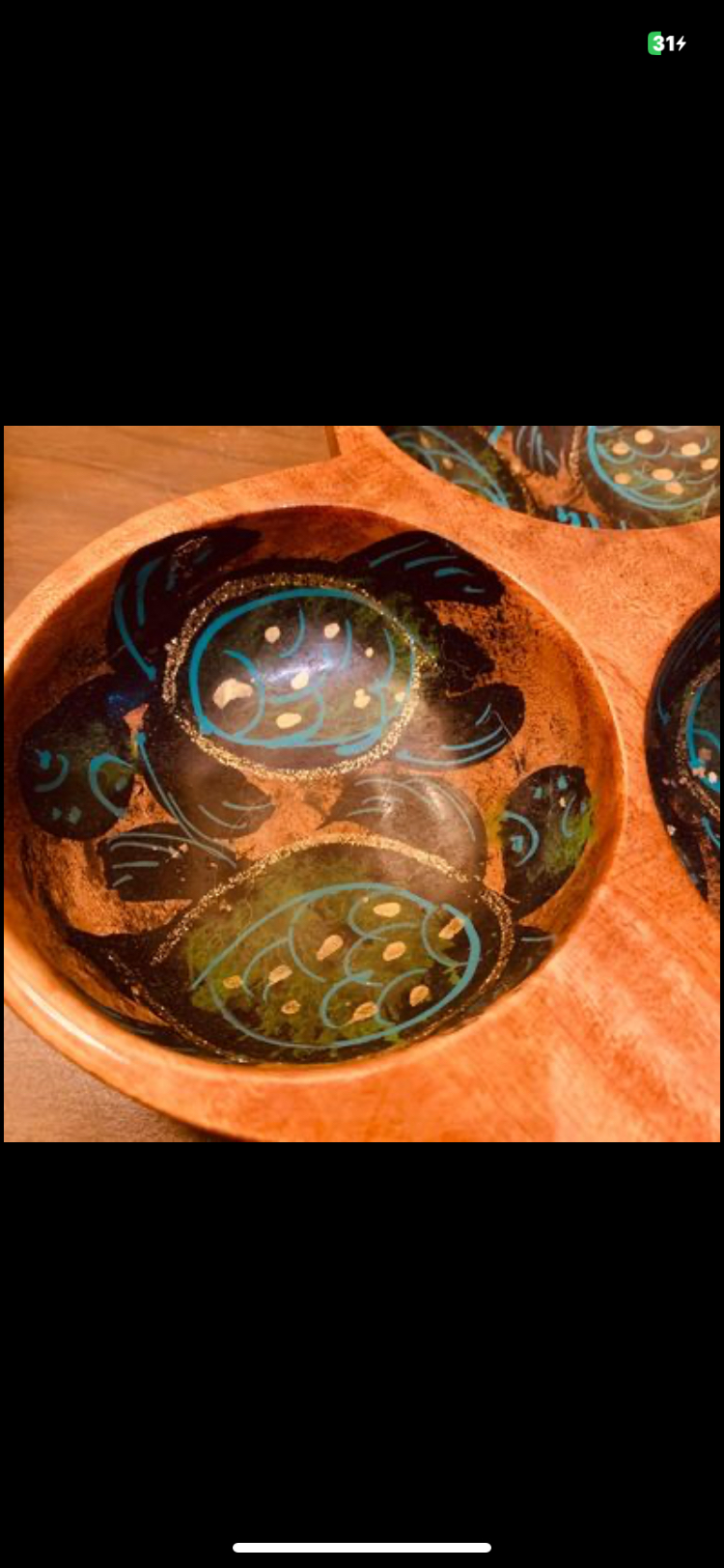 Carved & Hand Painted Snack Dish image indicator(2)