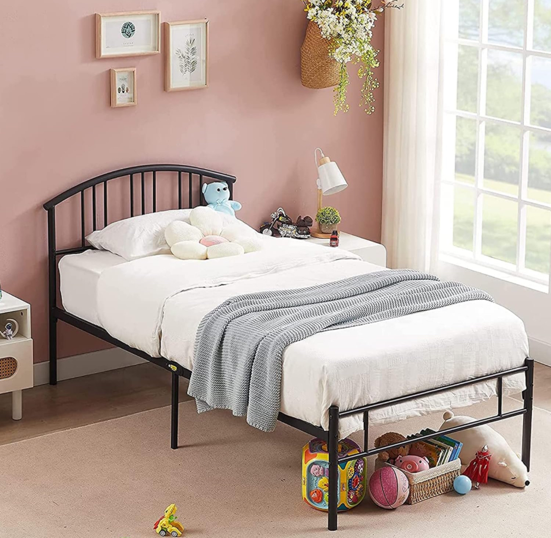 Twin bed frame (mattress available if needed)