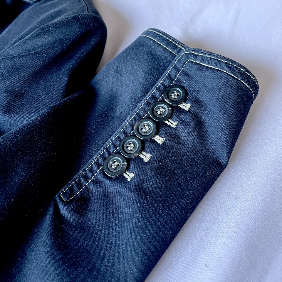 Zara Denim Blazer Women Sz Small image indicator(3)