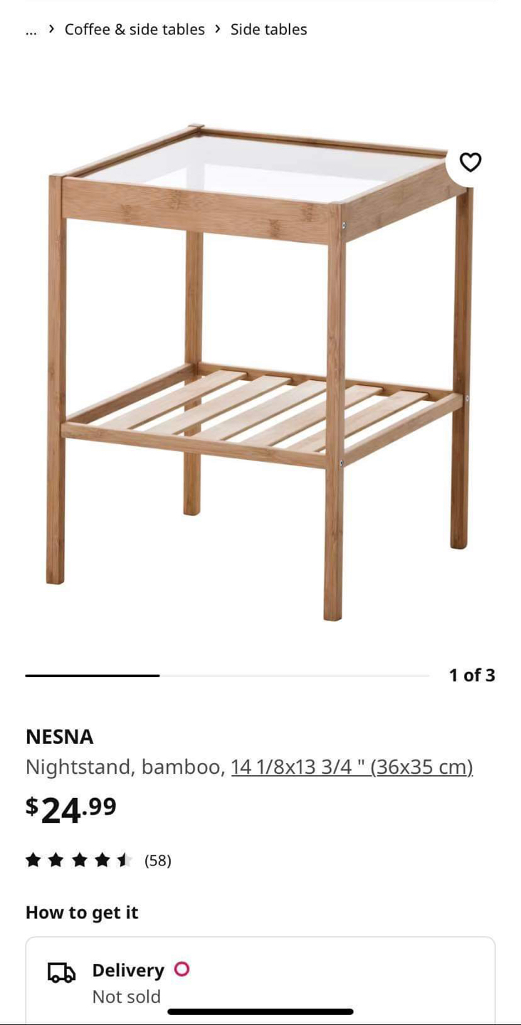 🧡IKEA bamboo nightstand (x2) - photo 2