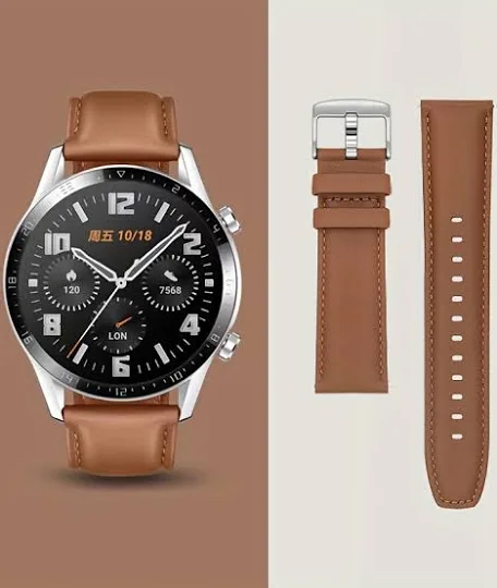 Huawei Watch GT 46mm brown leather strap