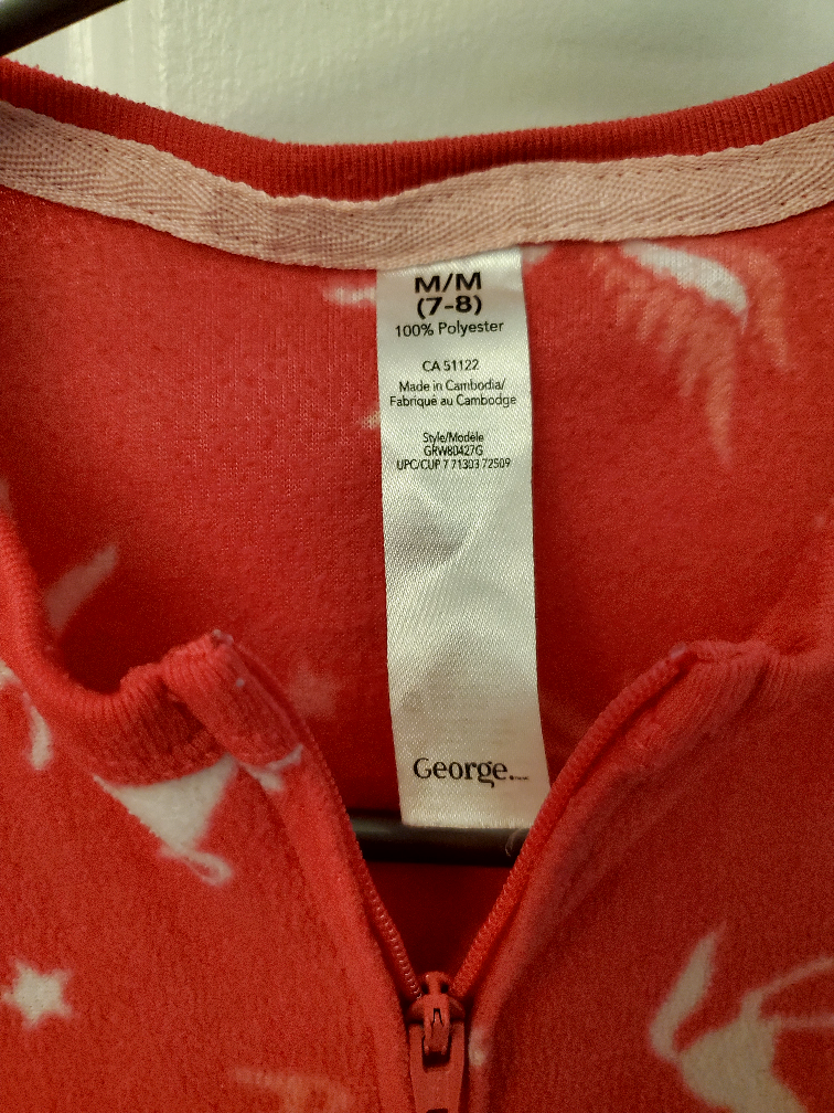 kids onesize  sleepsuit size 7/8 Medium image indicator(4)