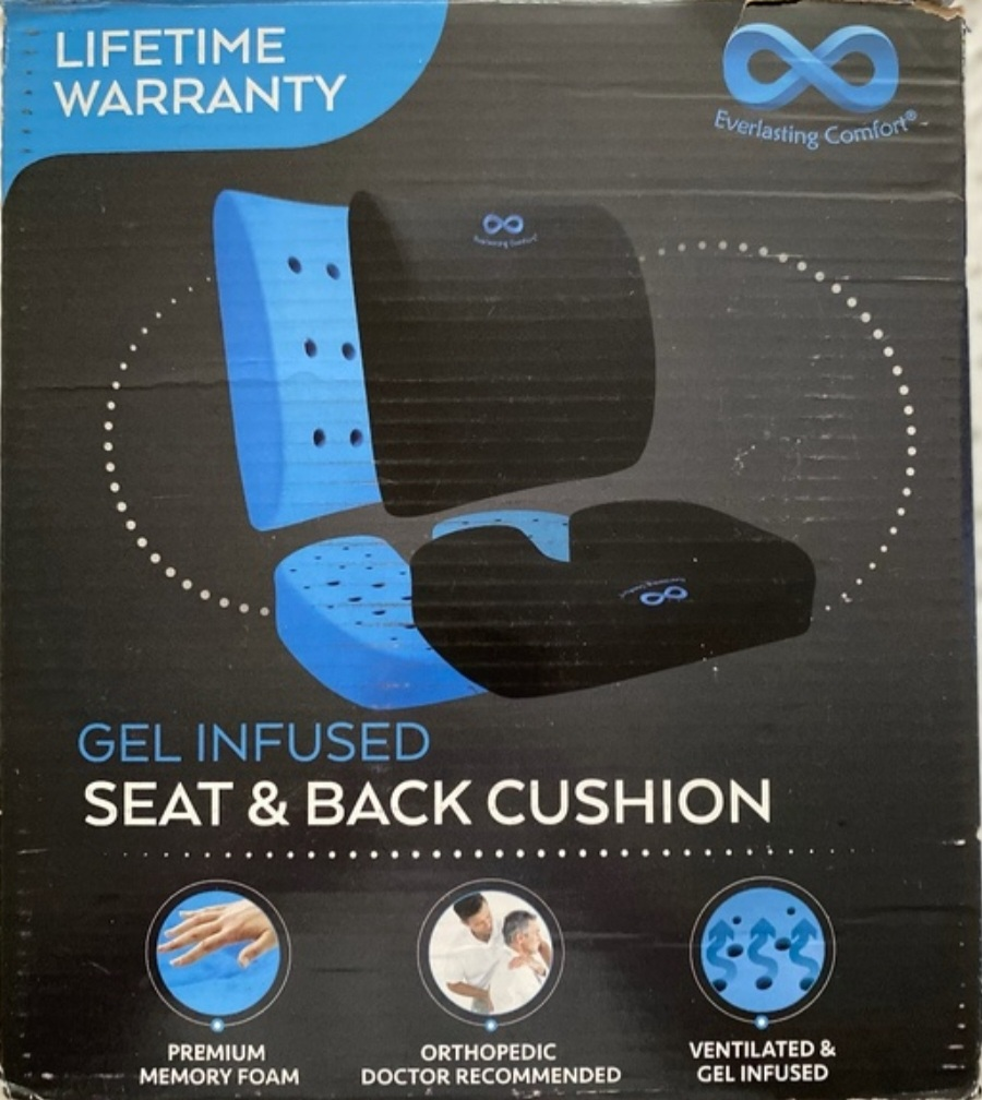 Gel Infused Seat & Back Cushion - Brand New in box