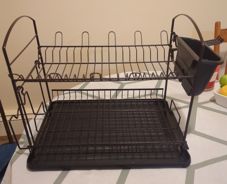 2-tier dish drying rack, bronze thumbnail
