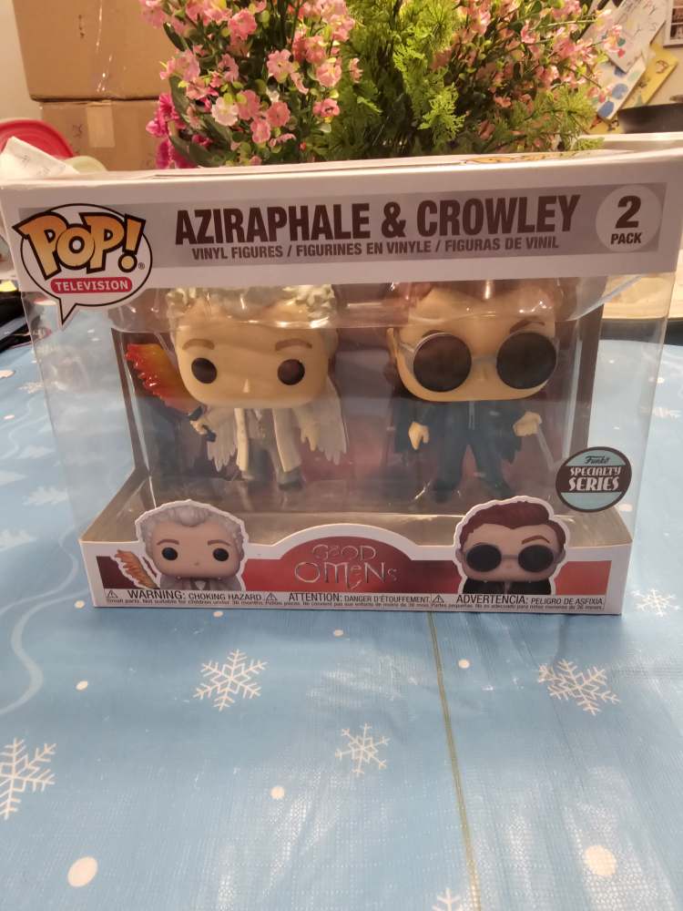 aziraphale & crowley 2 pack funko pop