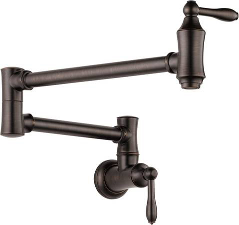 Delta Traditional Wall Mount Pot Filler Faucet in Bronze thumbnail