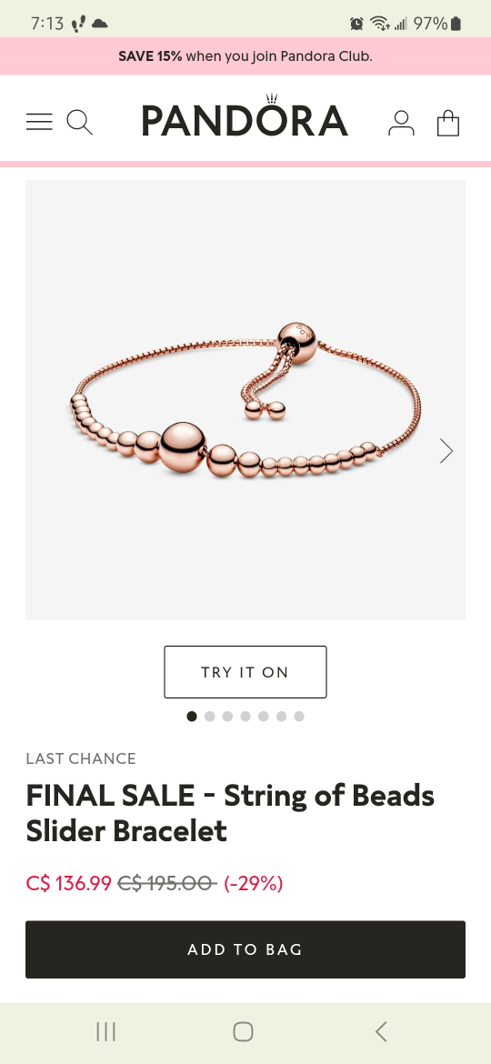 pandora bracelet thumbnail
