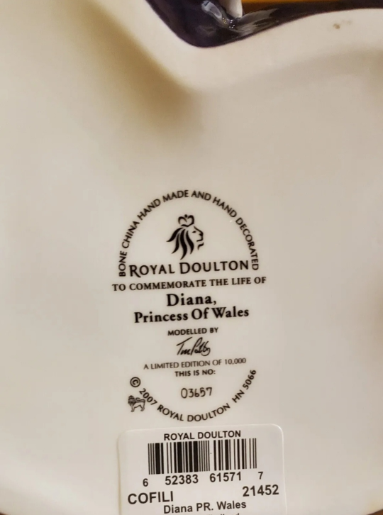 Royal Doulton Princess Diana -  Limited Ed. - photo 4