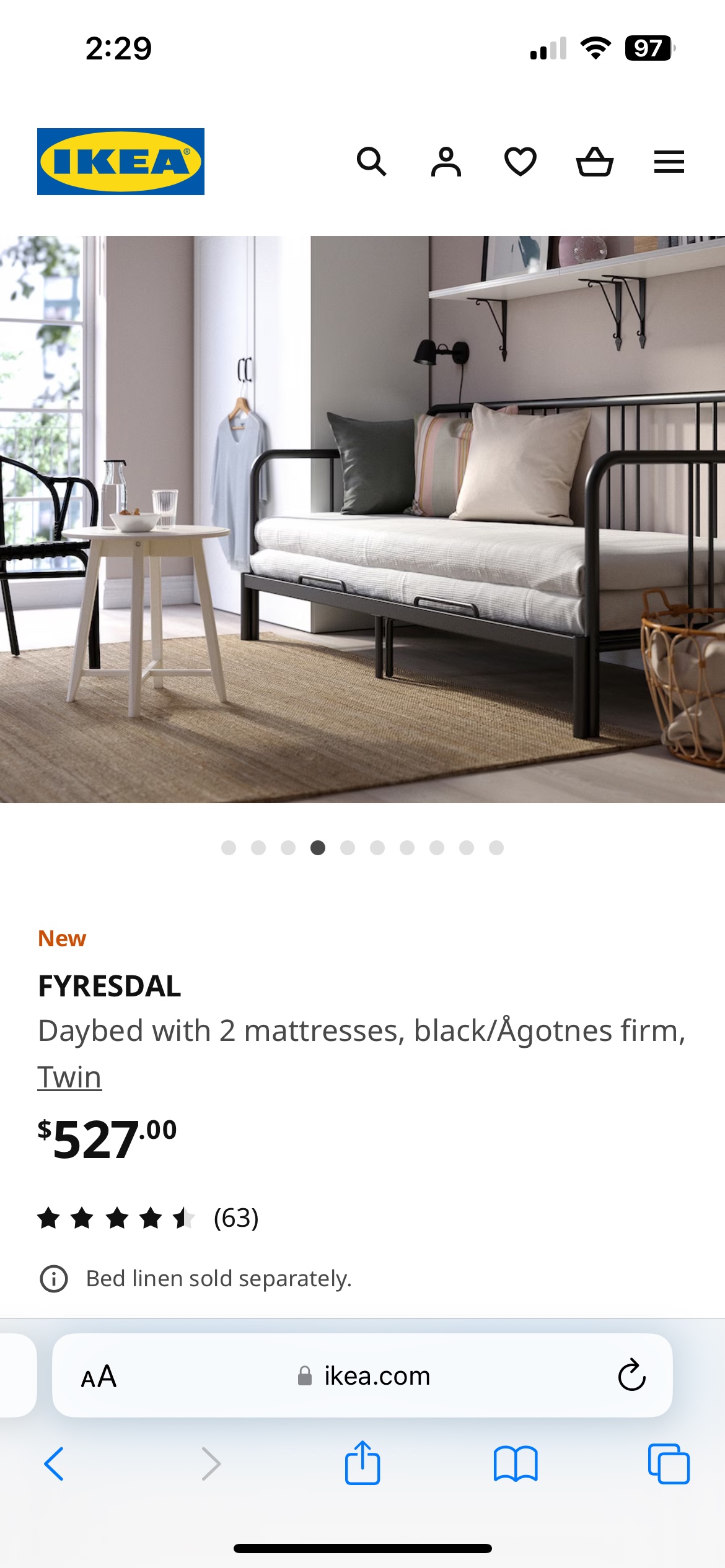 ikea fyresdal day bed