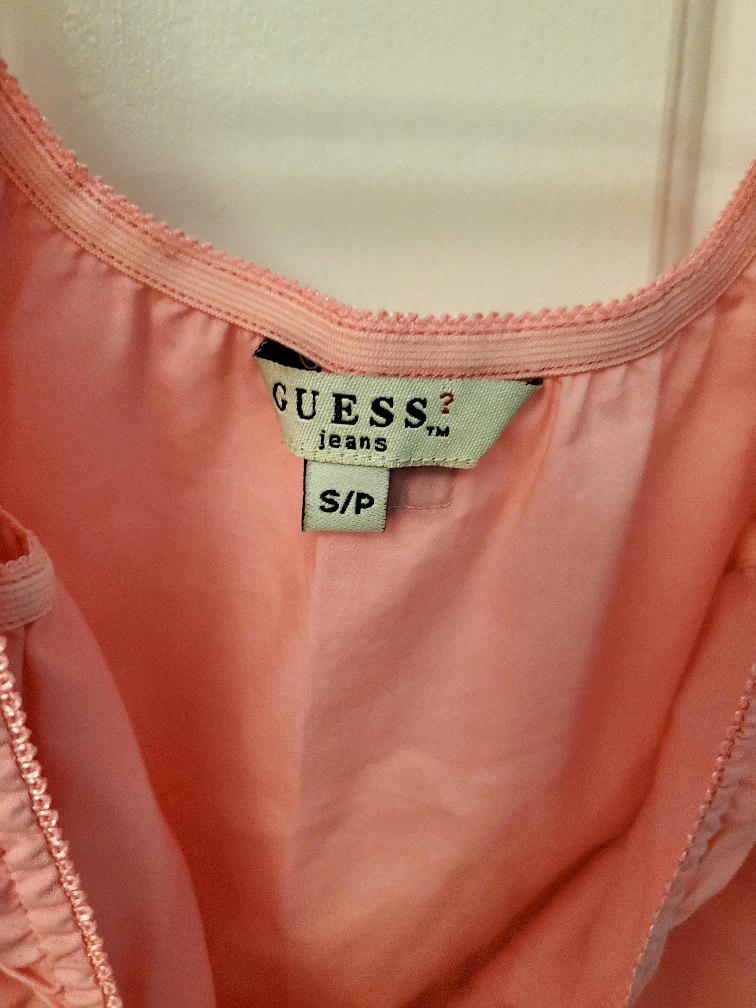 Guess snap button pink tank top size small image indicator(2)