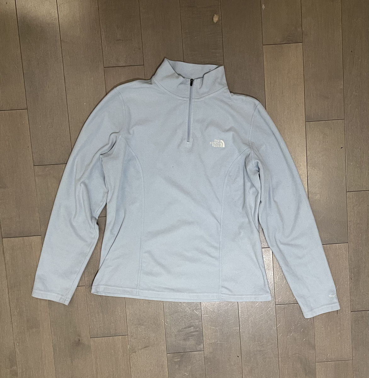 Women’s The North Face TKA 100 Glacier 1/4 Zip Fleece Top Blue thumbnail