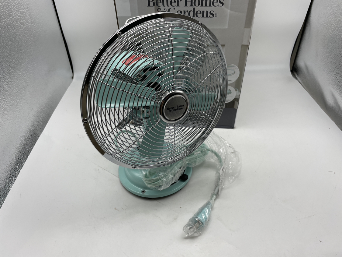 Better Homes & Gardens 8" Retro Metal Table Fan - Mint Green thumbnail