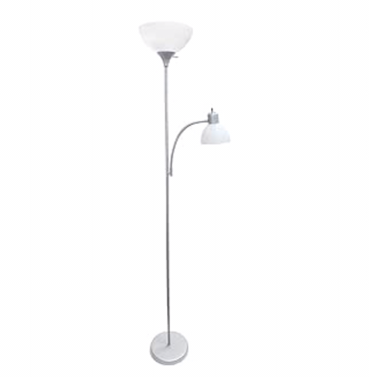 Floor Lamp , Colour Grey, , 2 lights(Bulbs Included) works Good