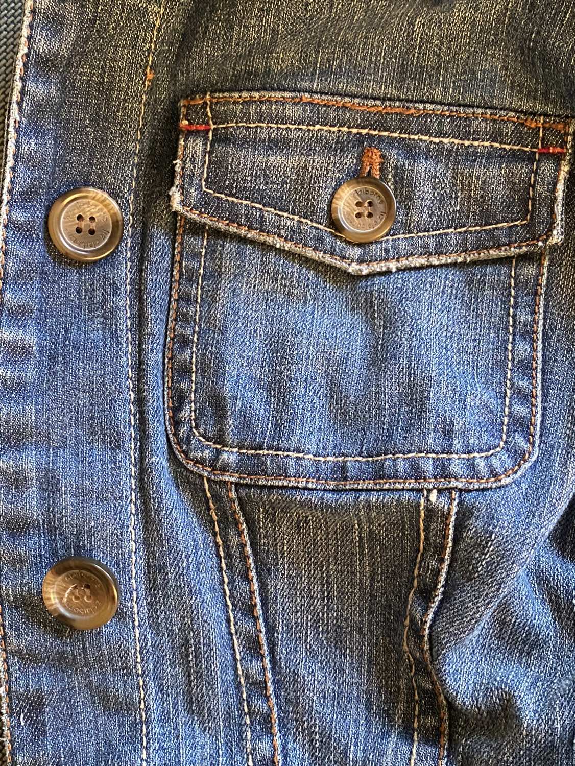 Liz Claiborne Denim Jacket with removable faux fur collar image indicator(9)