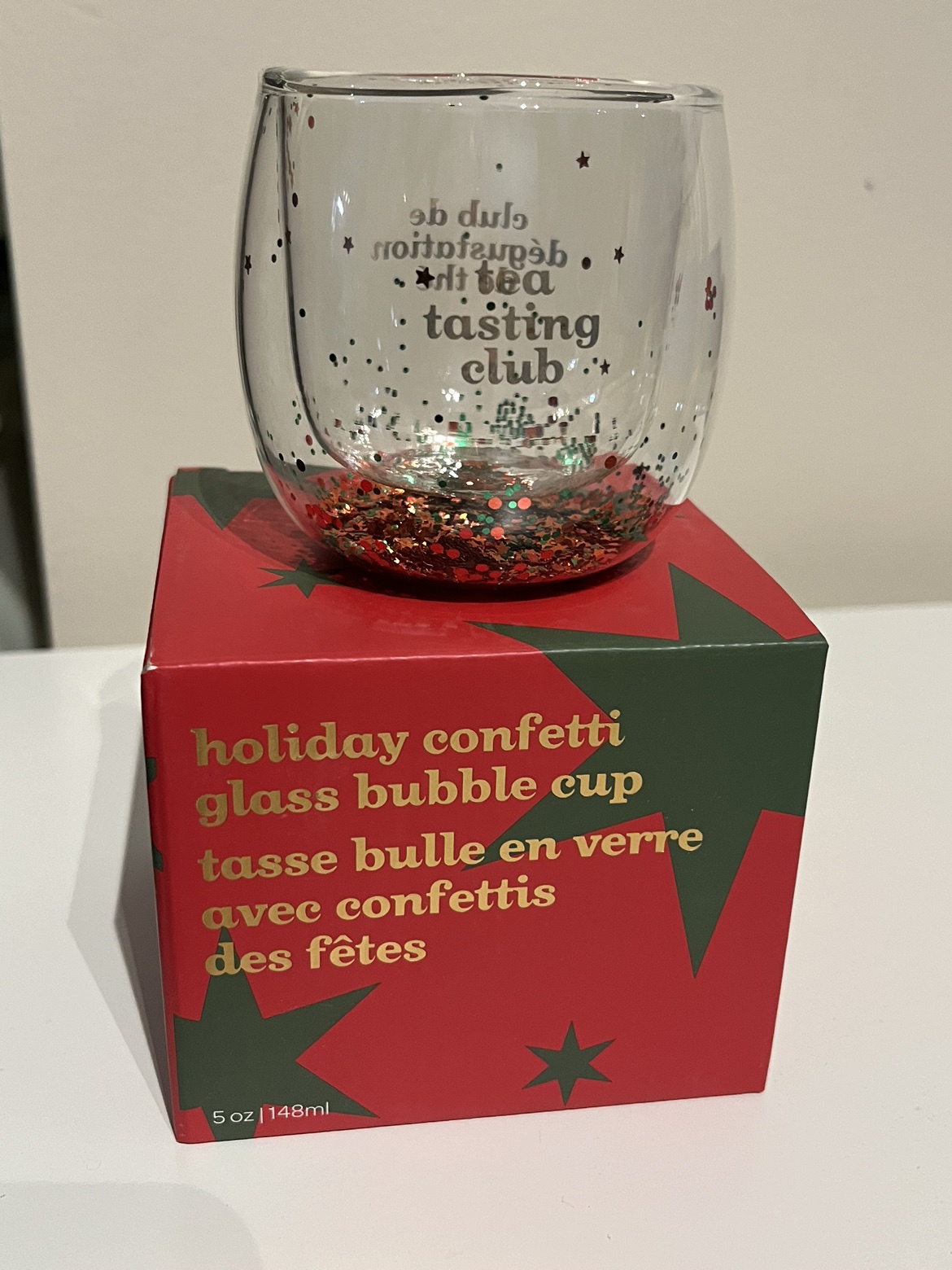 David’s Tea - Tasting Club Glass Holiday Confetti Bubble Cup image indicator(3)
