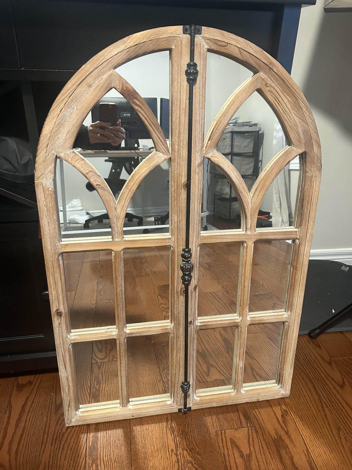 Rustic Wooden Window Mirror thumbnail