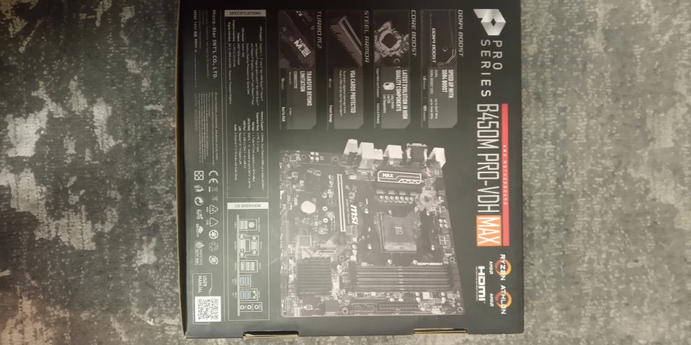 MSI B450M PRO-VDH MAX AM4 Motherboard - $75 Firm - photo 2