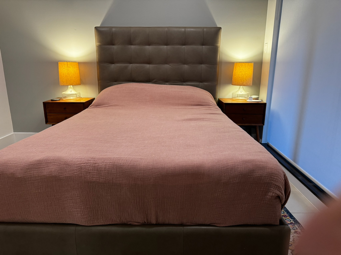 West Elm Tufted Platform bed frame