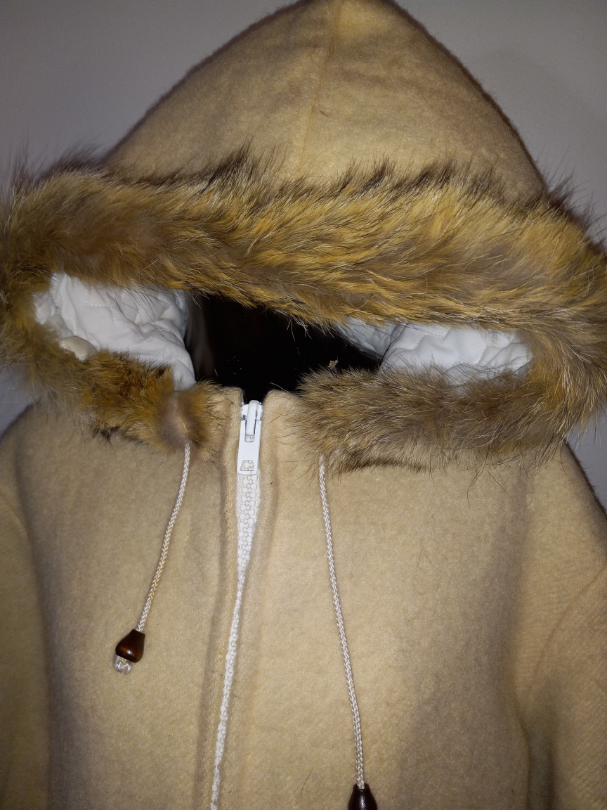 vintage Hudson Bay Eskimo parka coat real fox fur women's large image indicator(8)