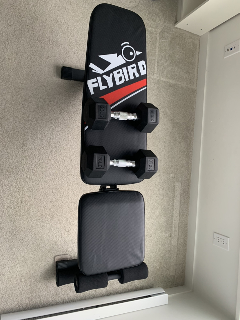 Dumbbell with workout bench thumbnail