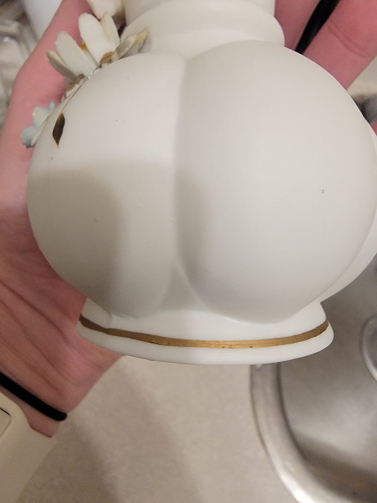 🥕 PORCELAIN BISQUE Flowers VASES Hand Painted 🥕 image indicator(7)