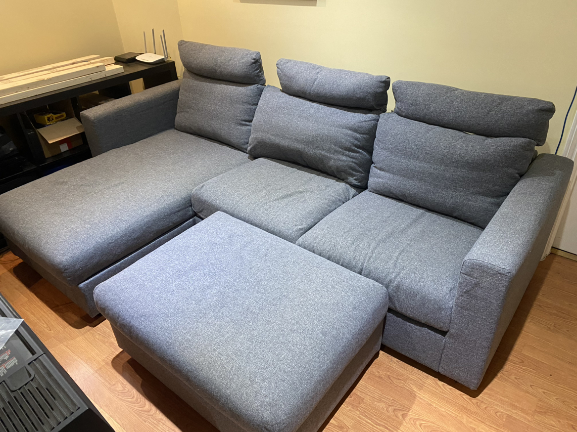 IKEA Vimle aka Finnala couch with footstool storage - photo 5