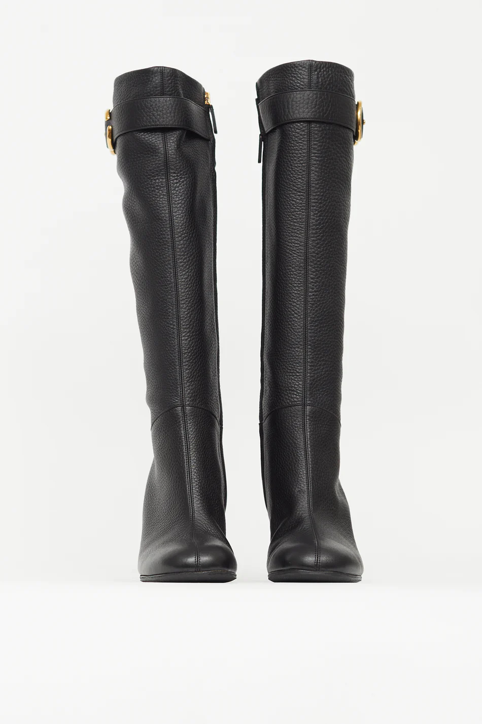 Gucci leather boots with GG buckle image indicator(3)