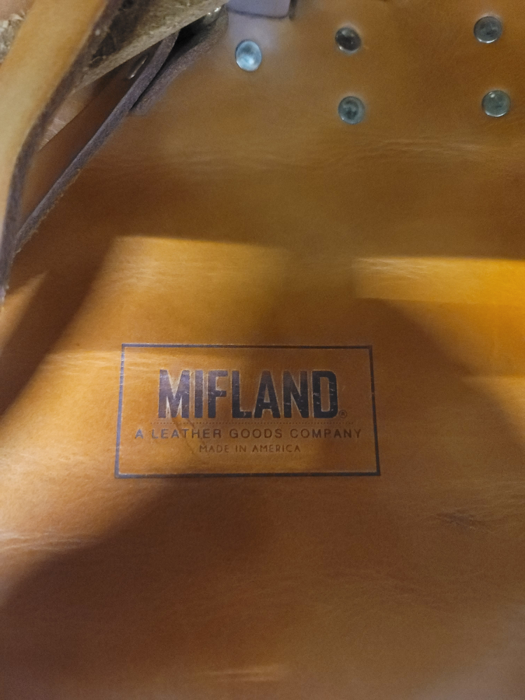 Large Mifland Leather Rolltop Rucksack Backpack Raw Leather USA - photo 4