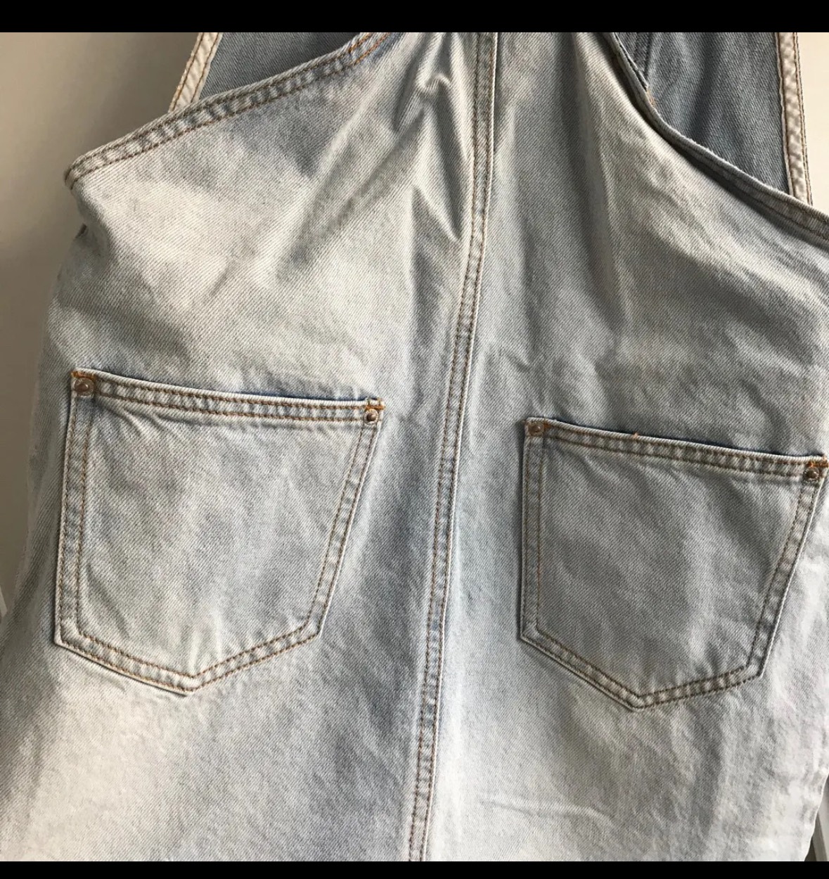 F21 Light Denim Skirt Overalls - Size 25 image indicator(4)