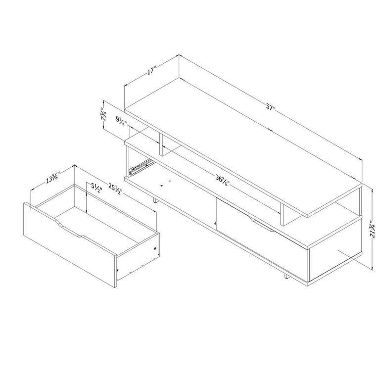 Reflekt TV Stand with Drawers for TVs up to 60" - photo 4