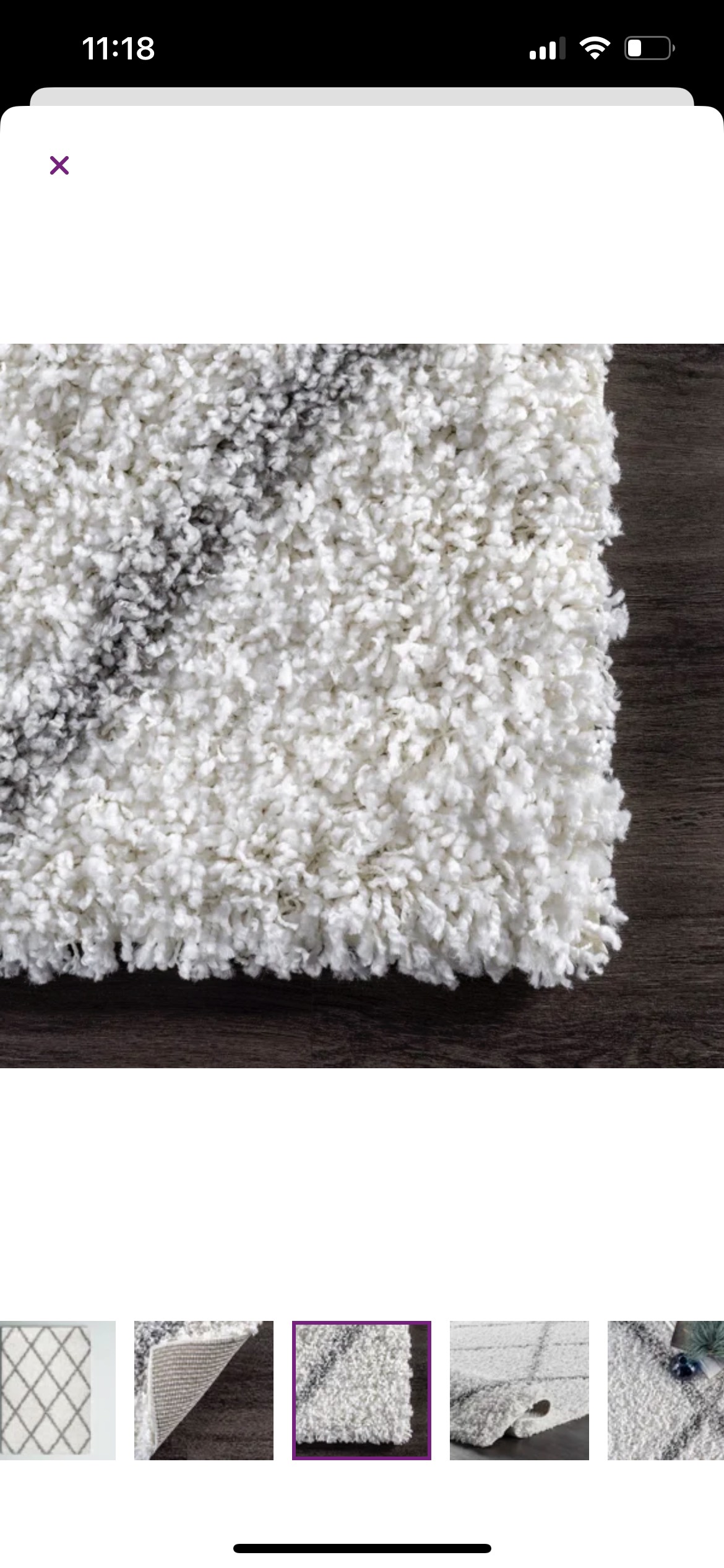 Off-white shag rug 5’3 x 7’6 - photo 3