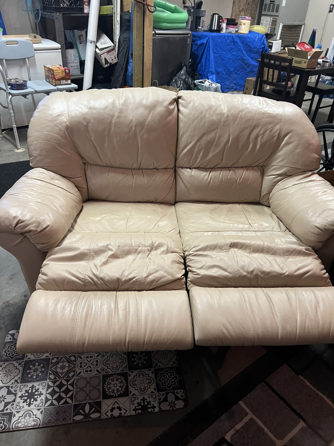 Beige, loveseat, recliner - photo 2