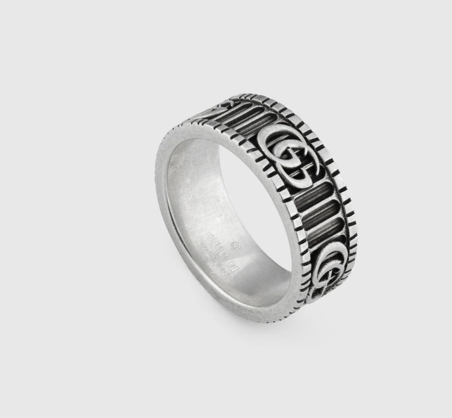 Gucci AG925 silver ring with double G - photo 5