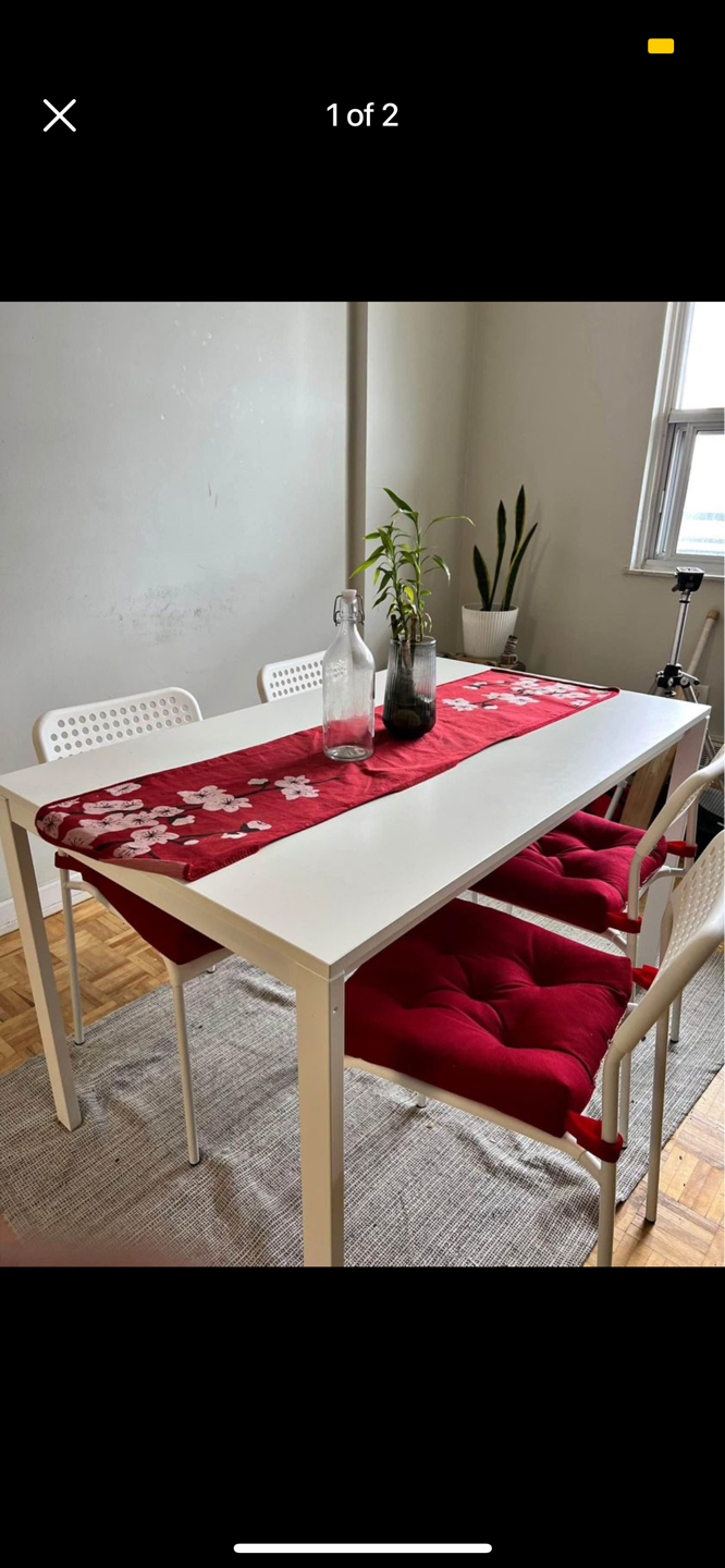 Moving out sale - dinning table with four chairs - photo 2