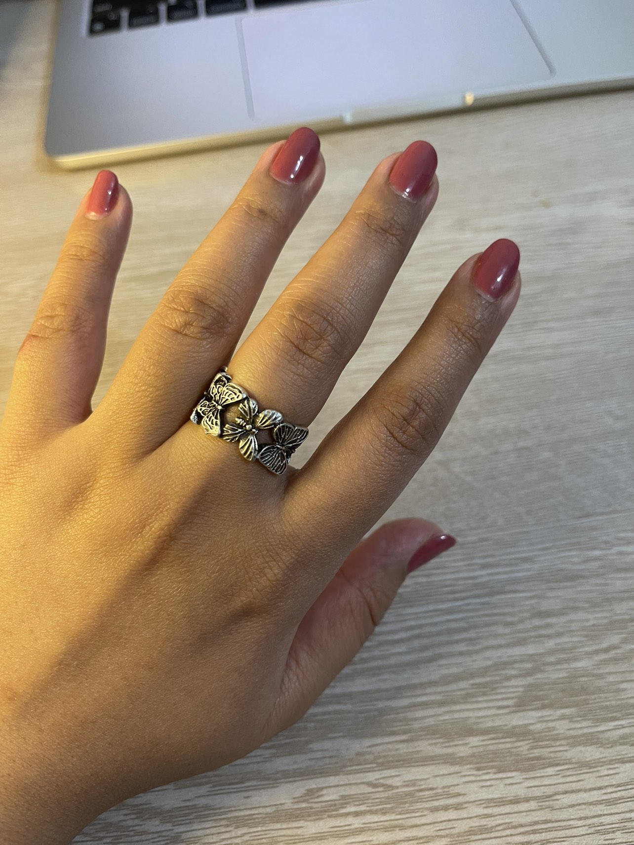 Handmade Vintage butterflies ring