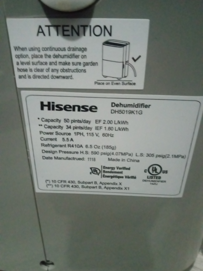 Hisense Dehumidifier - photo 4
