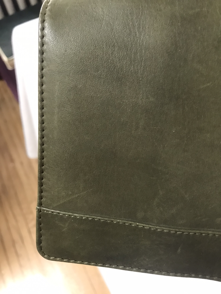 Leather Crossbody Bag.  Khaki. image indicator(8)