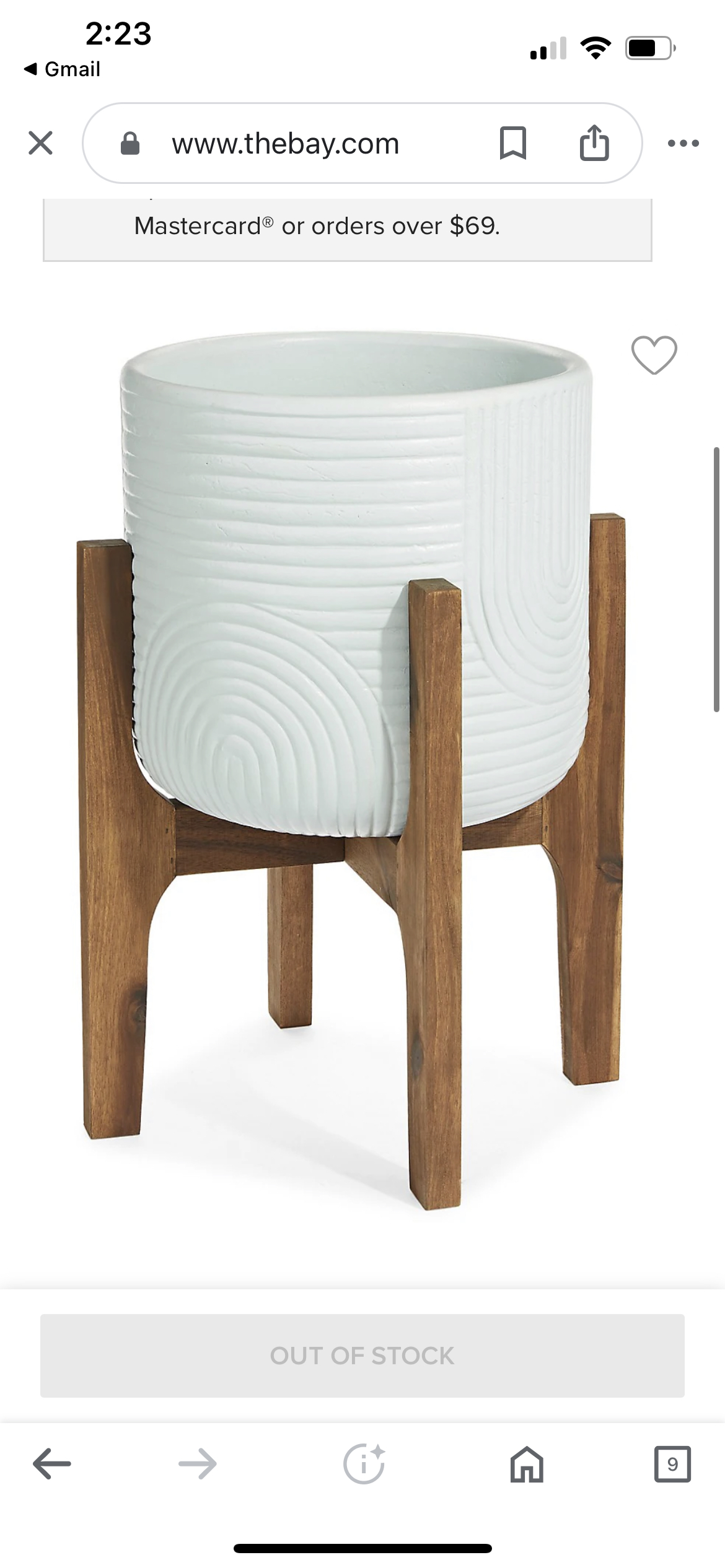 Planter with acacia wood stand thumbnail