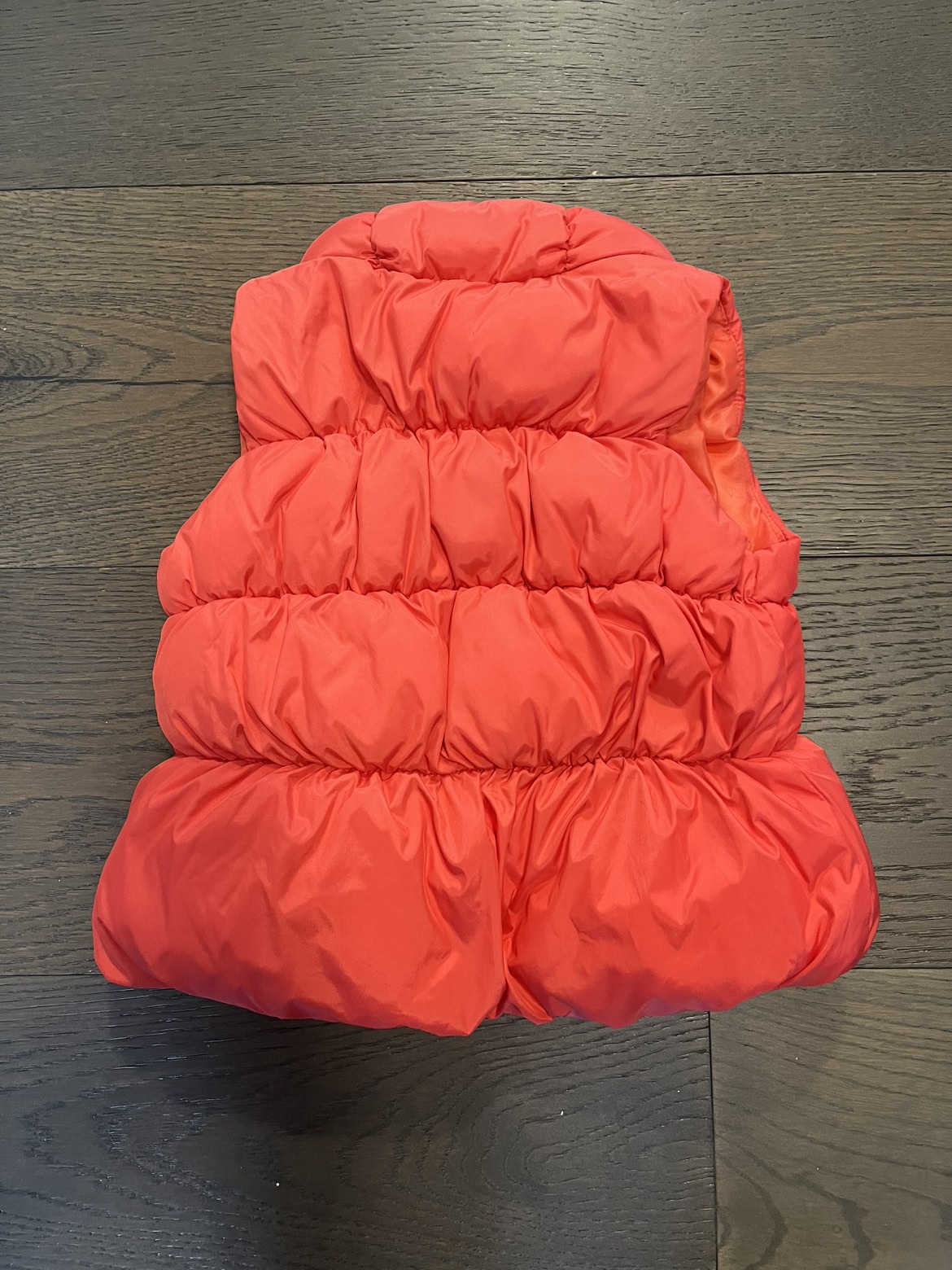 Gap kids orange puffer warm vest 18-24M NWT image indicator(2)