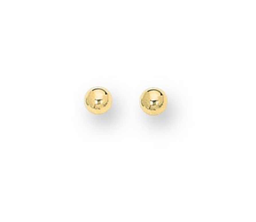 14K 3mm gold ball studs