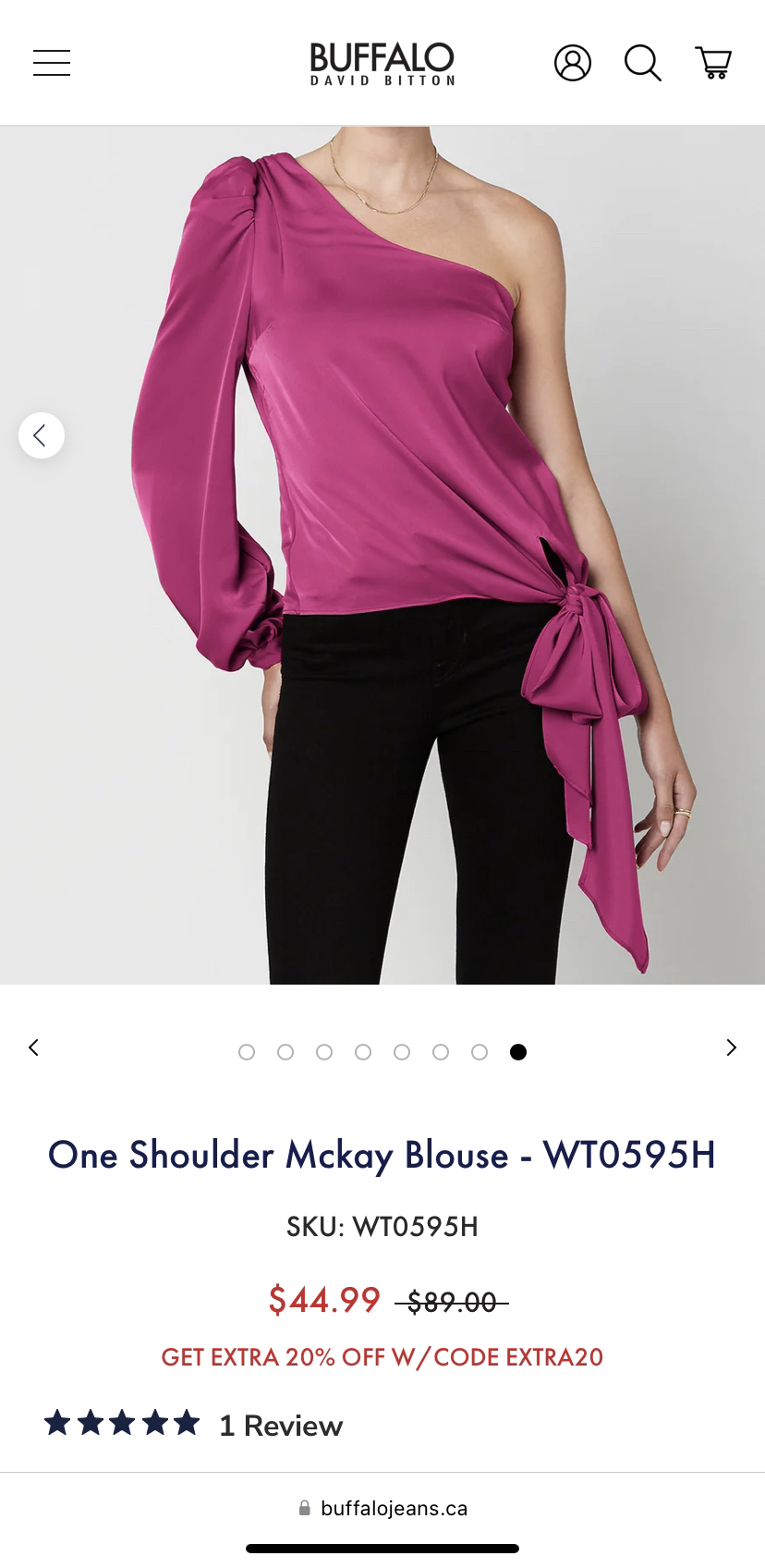 NEW Buffalo David Bitton One Shoulder Blouse image indicator(7)