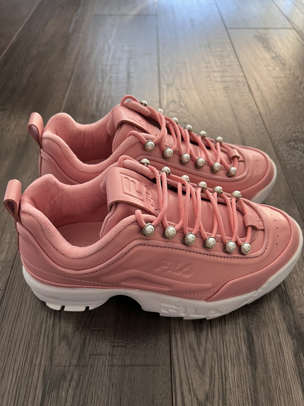 Fila Dynasty Pink Pearl Disruptor Zero Sneakers, Never Worn