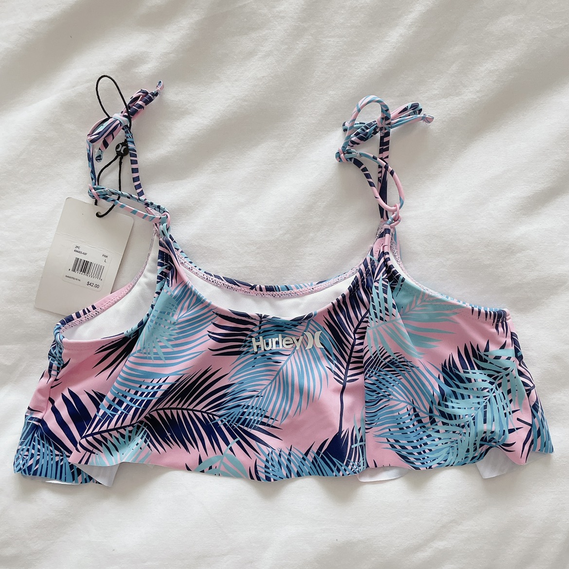 Hurley New with tags Bikini top youth size large 12-13Y image indicator(2)