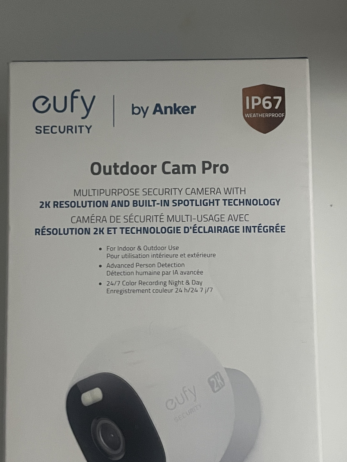 Eufy security IP67 Outdoor/Indoor Cam Pro