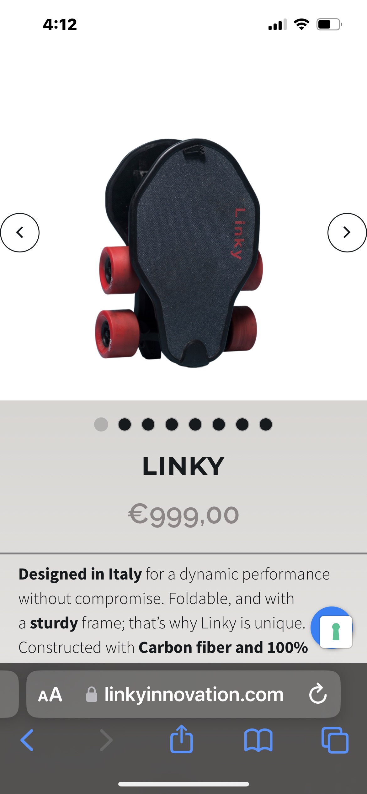 Linky electrical skateboard